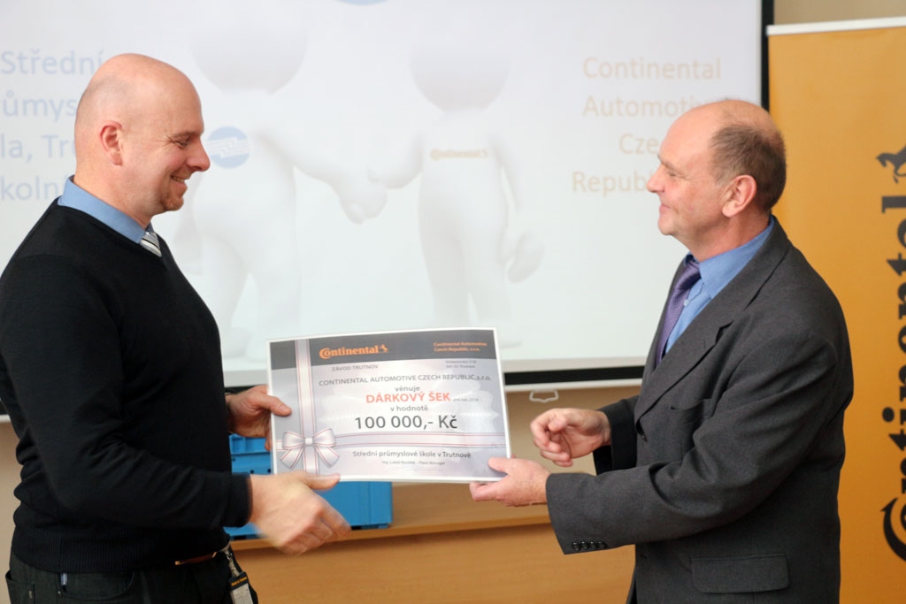 100.000 Kč od společnosti Continental Trutnov