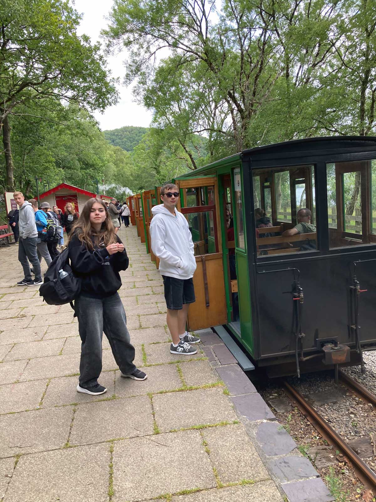 Lake a small train